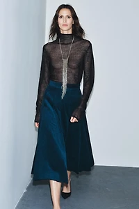 CORDUROY MIDI SKIRT ZW COLLECTION