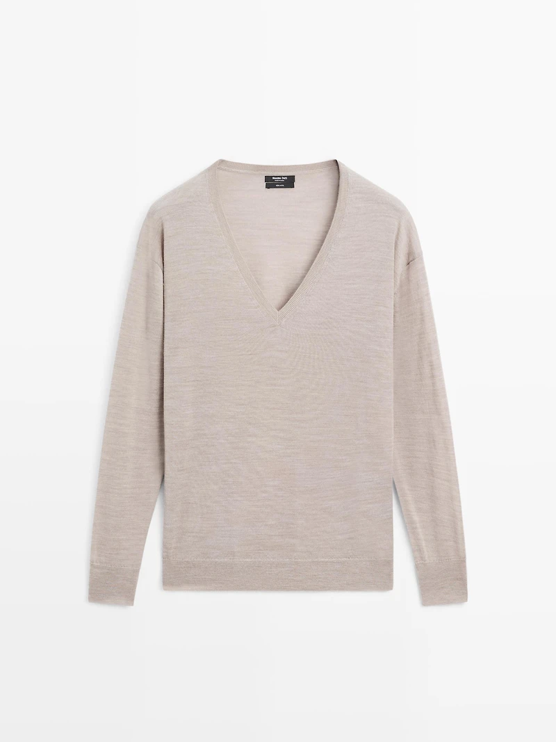 100% wool oversize knit sweater