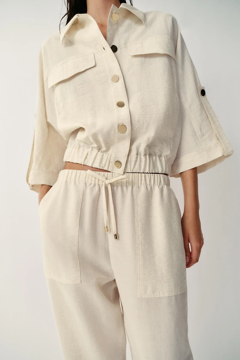 PANTALON À TAILLE ÉLASTIQUE