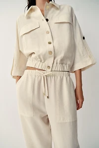 PANTALON À TAILLE ÉLASTIQUE