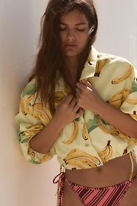 CROPPED FRUIT PRINT JACKET