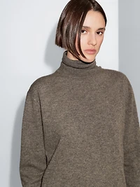 Wool blend high neck sweater