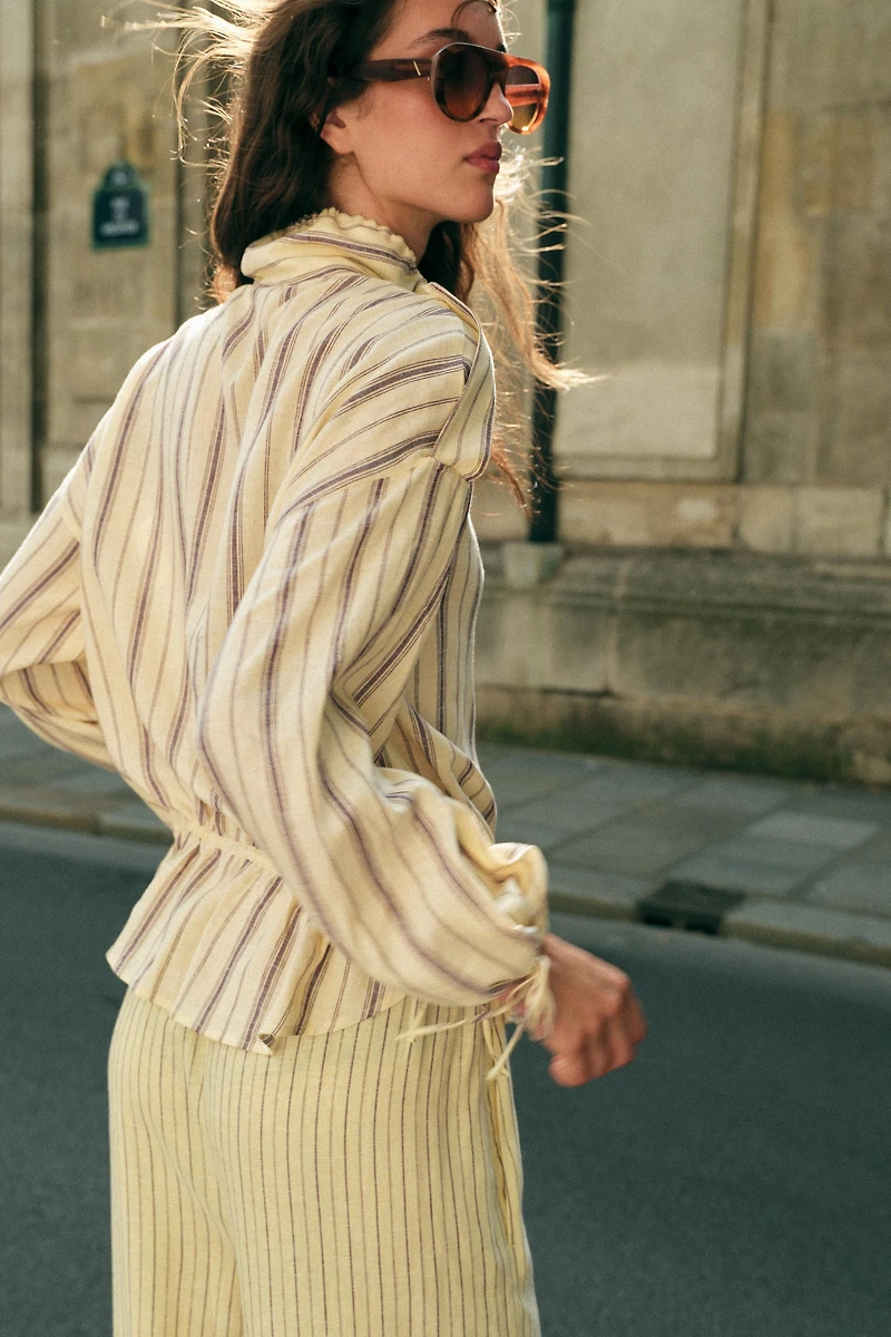STRIPED LINEN JACKET