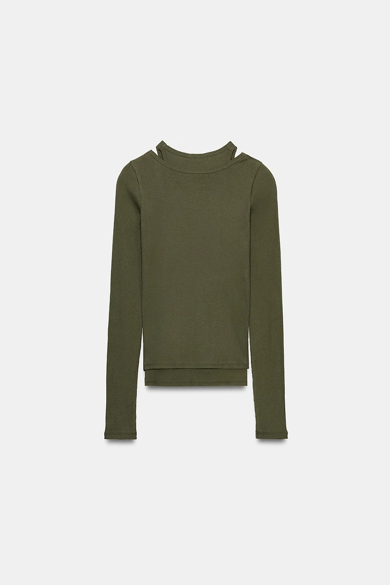 T-SHIRT CÔTELÉ DOUBLE