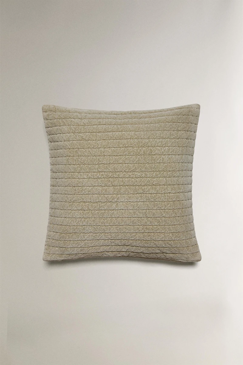 QUILTED THROW PILLOW COVER