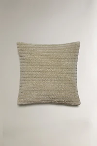 QUILTED THROW PILLOW COVER