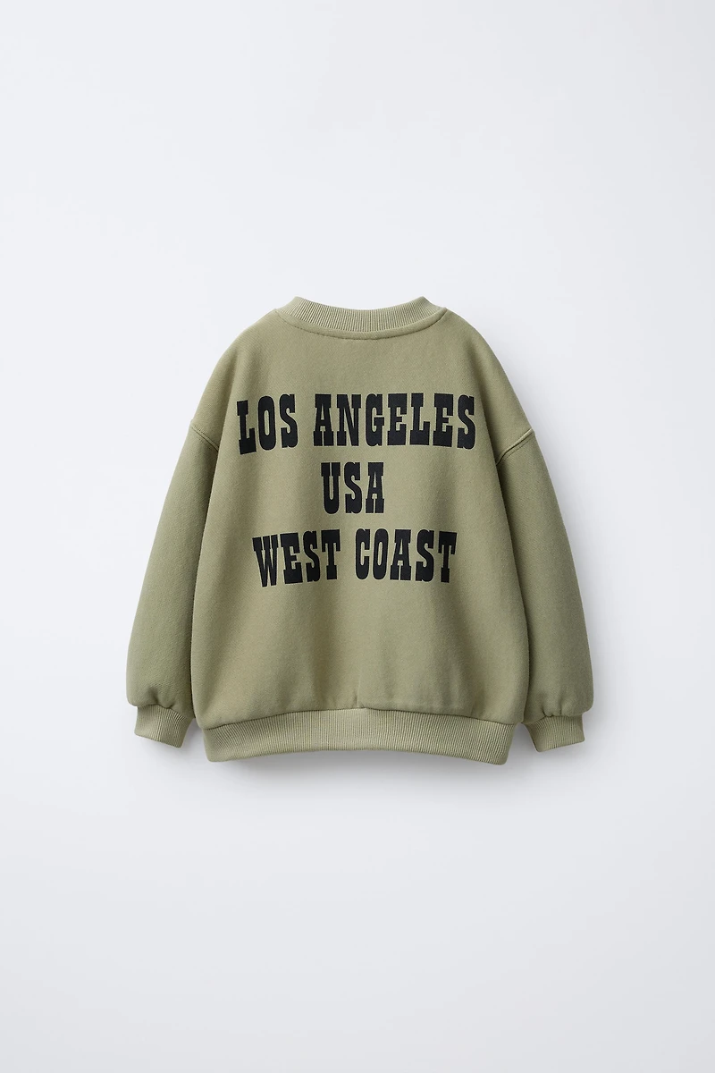 TEXT PRINT SWEATSHIRT