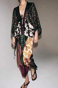 PARÉO-FOULARD À IMPRIMÉ