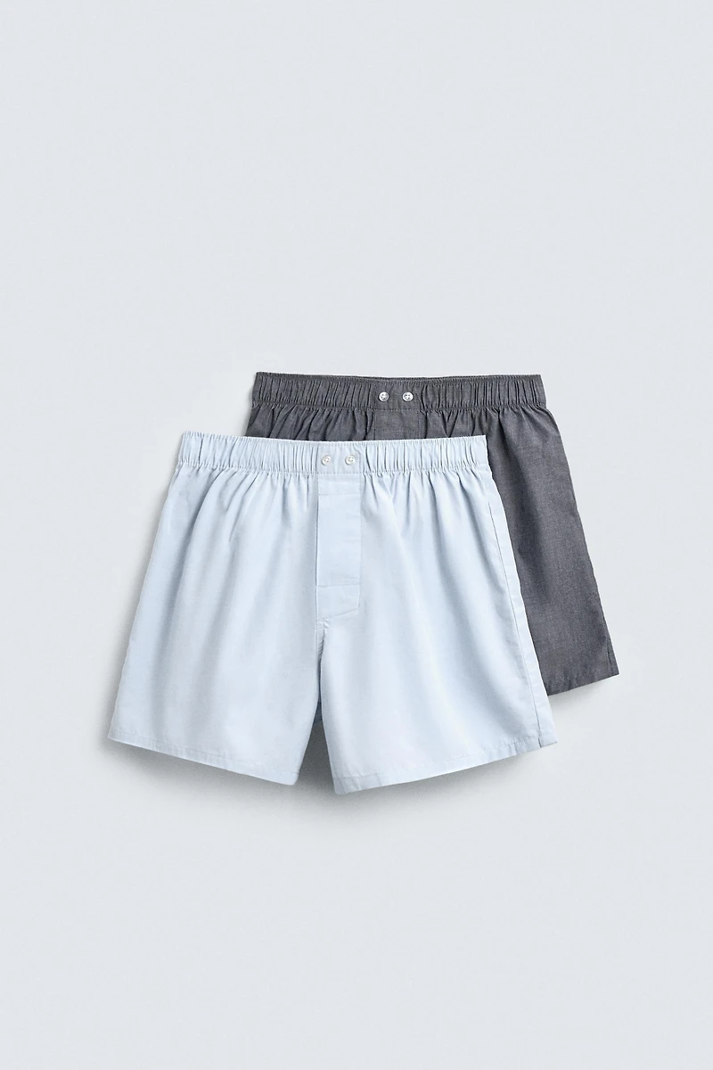 2-PACK COMBINATION POPLIN BOXERS