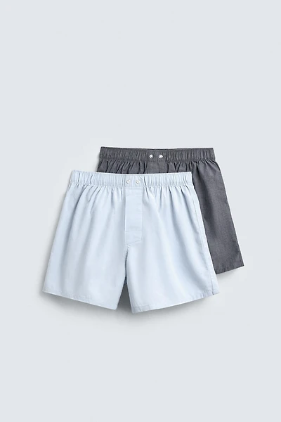 2-PACK COMBINATION POPLIN BOXERS