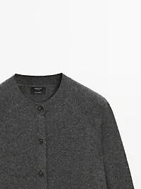 100% cashmere long sleeve cardigan