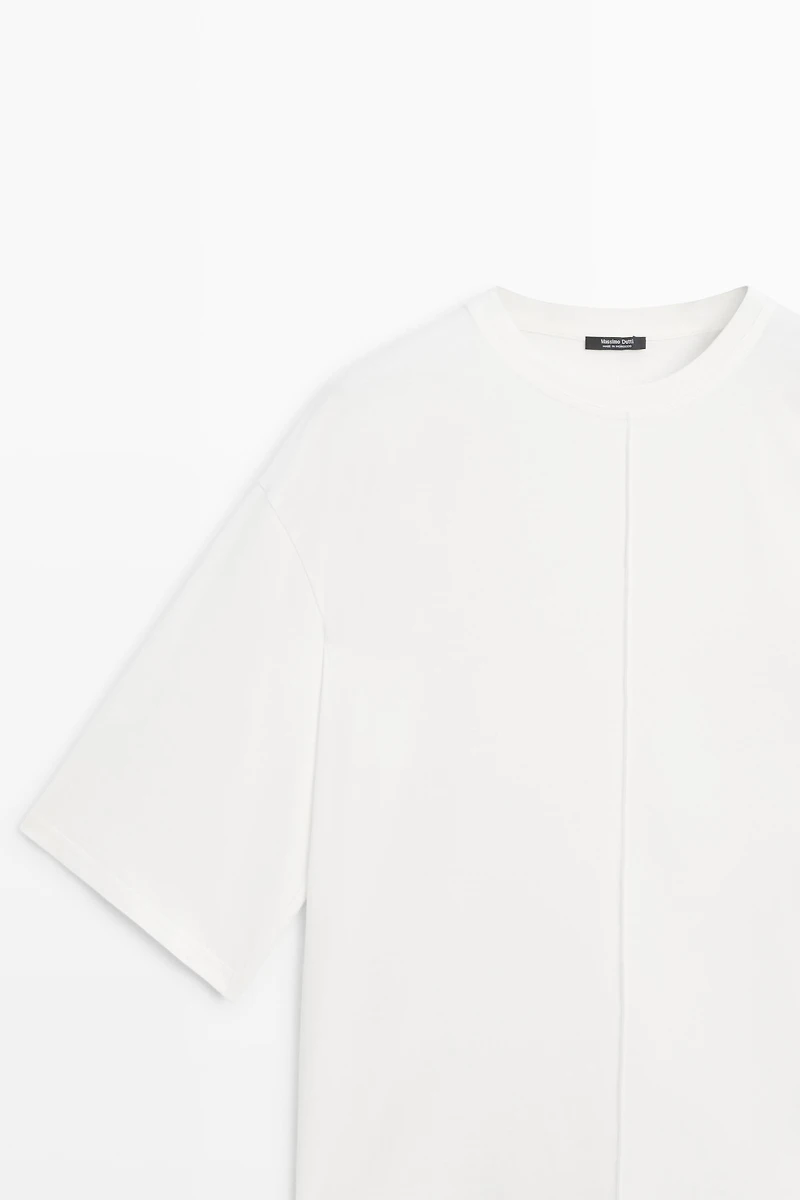 100% cotton short sleeve seamed T-shirt