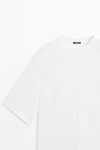 100% cotton short sleeve seamed T-shirt