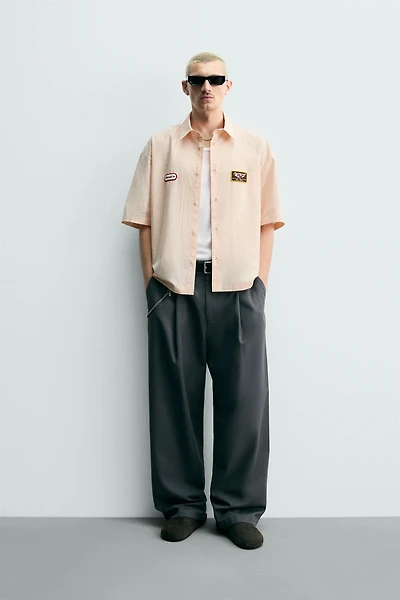 CHEMISE BOXY FIT À RAYURES
