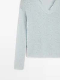 Pull polo alpaga en maille