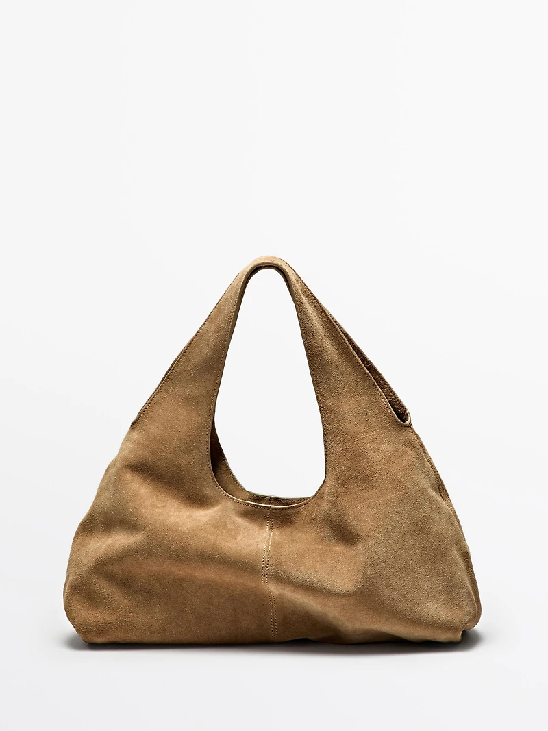 Medium split leather lady bag
