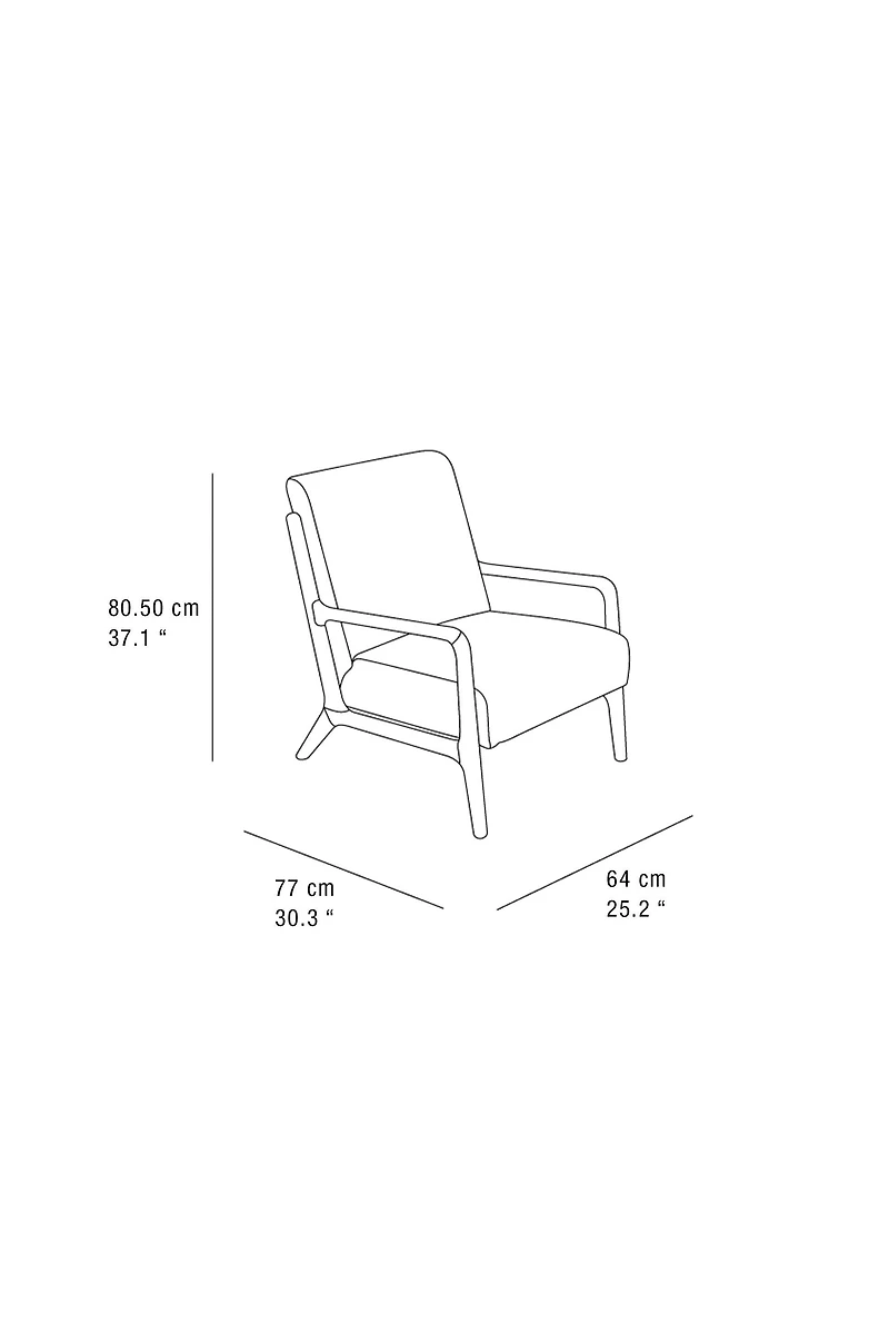 ASH WOOD LINEN ACCENT CHAIR