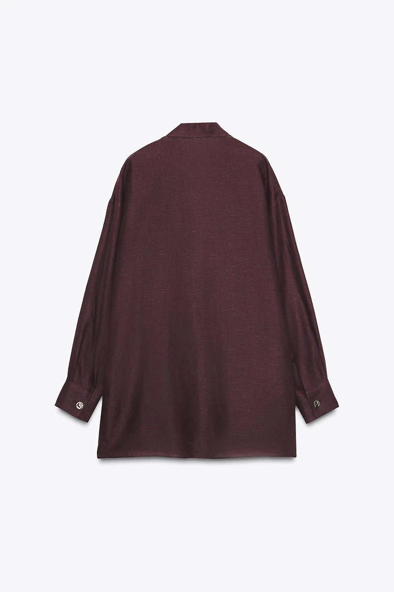 LINEN LONG BLAZER