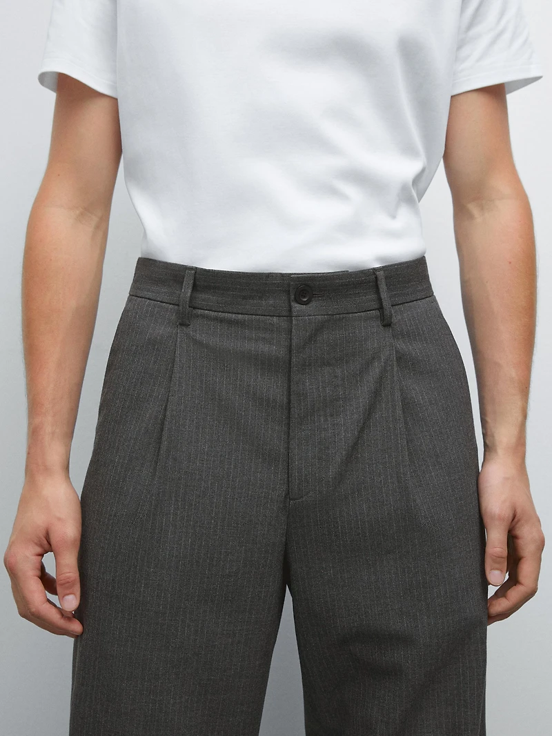 Pantalon relaxed fit à rayures tennis