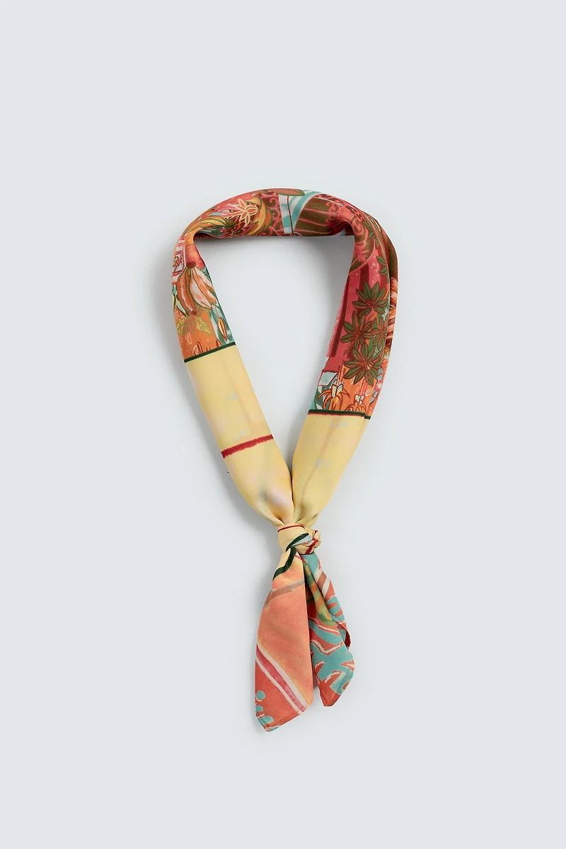 GEOMETRIC PRINT FLOWY BANDANA