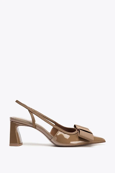 BOW SLINGBACK HEELS