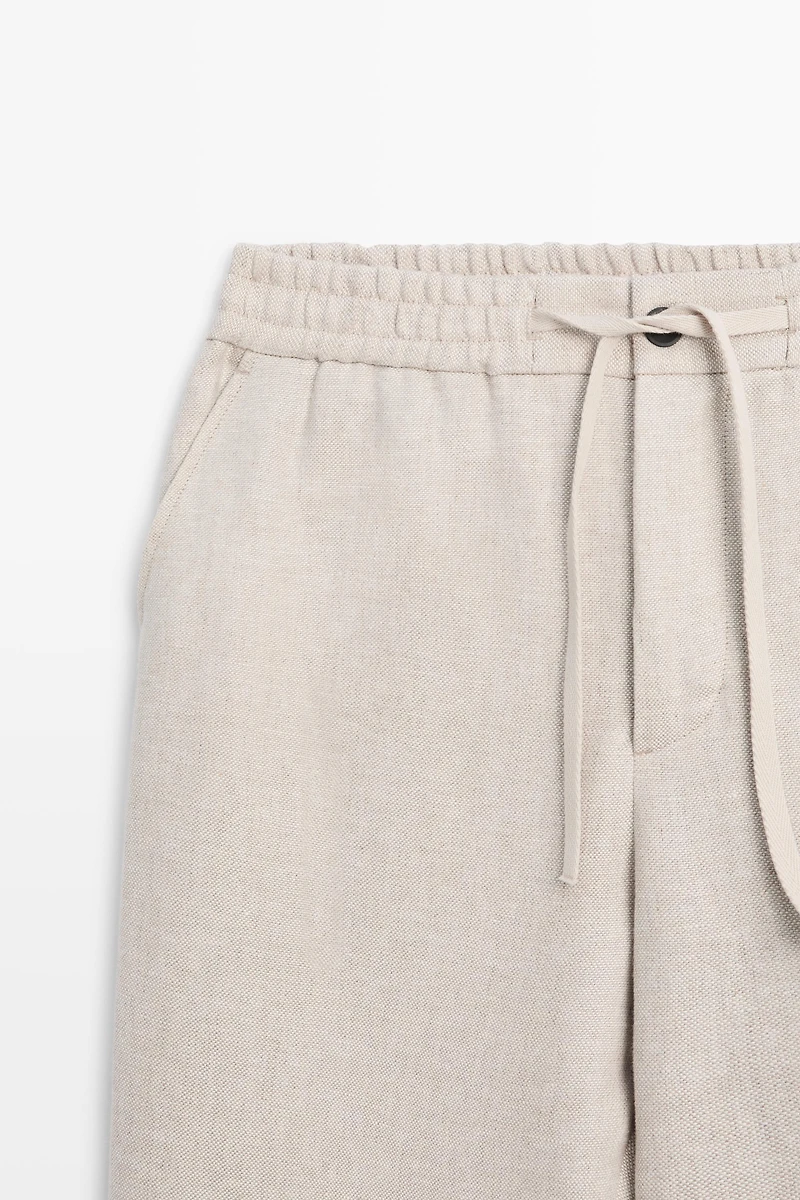 100% linen textured co-ord pants