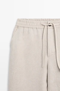 100% linen textured co-ord pants