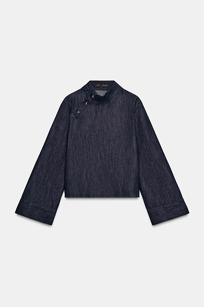 Z1975 DENIM HIGH COLLAR SHIRT