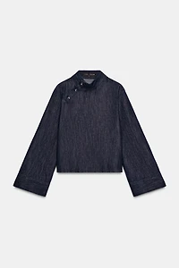 Z1975 DENIM HIGH COLLAR SHIRT