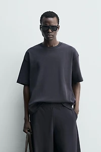 RELAXED FIT RIBBED SWEATSHIRT