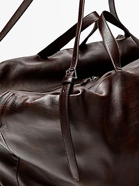 Sac duffle maxi en cuir nappa