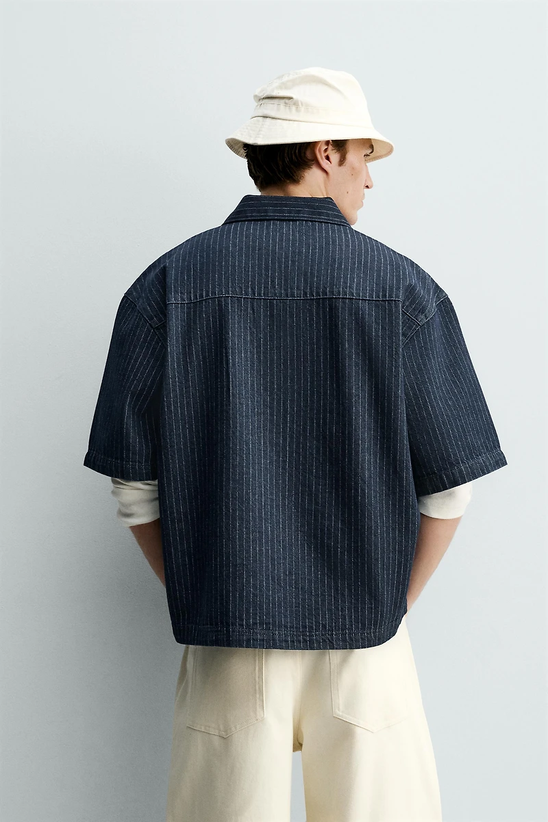 POLO EN DENIM À RAYURES