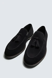 LEATHER TASSEL LOAFERS