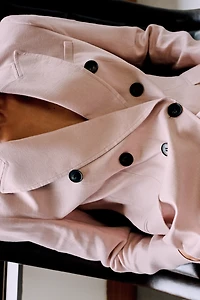 VESTE À BOUTONNAGE CROISÉ 100% LIN