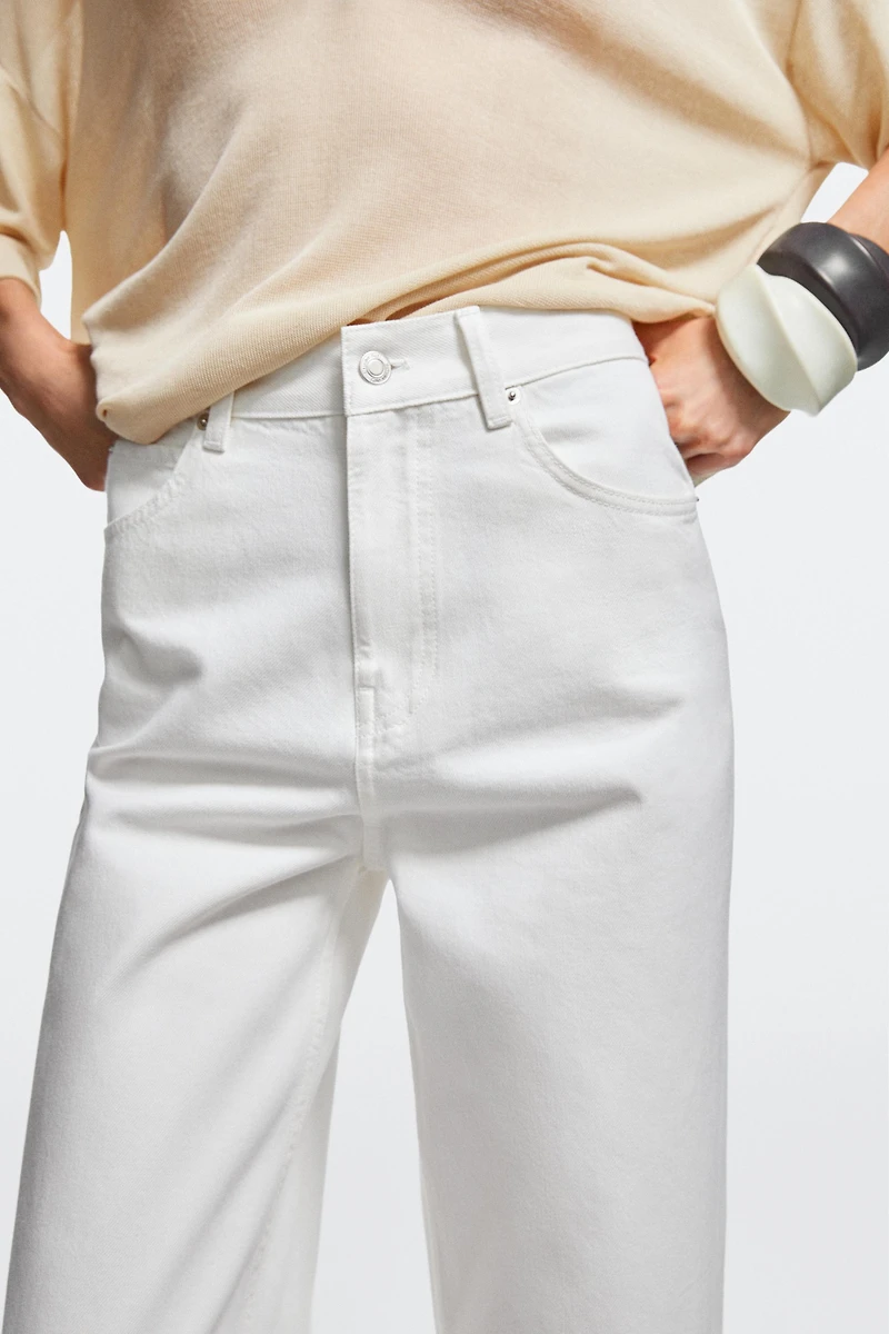 Jean wide leg taille haute