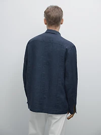 100% linen shirt with pintucks