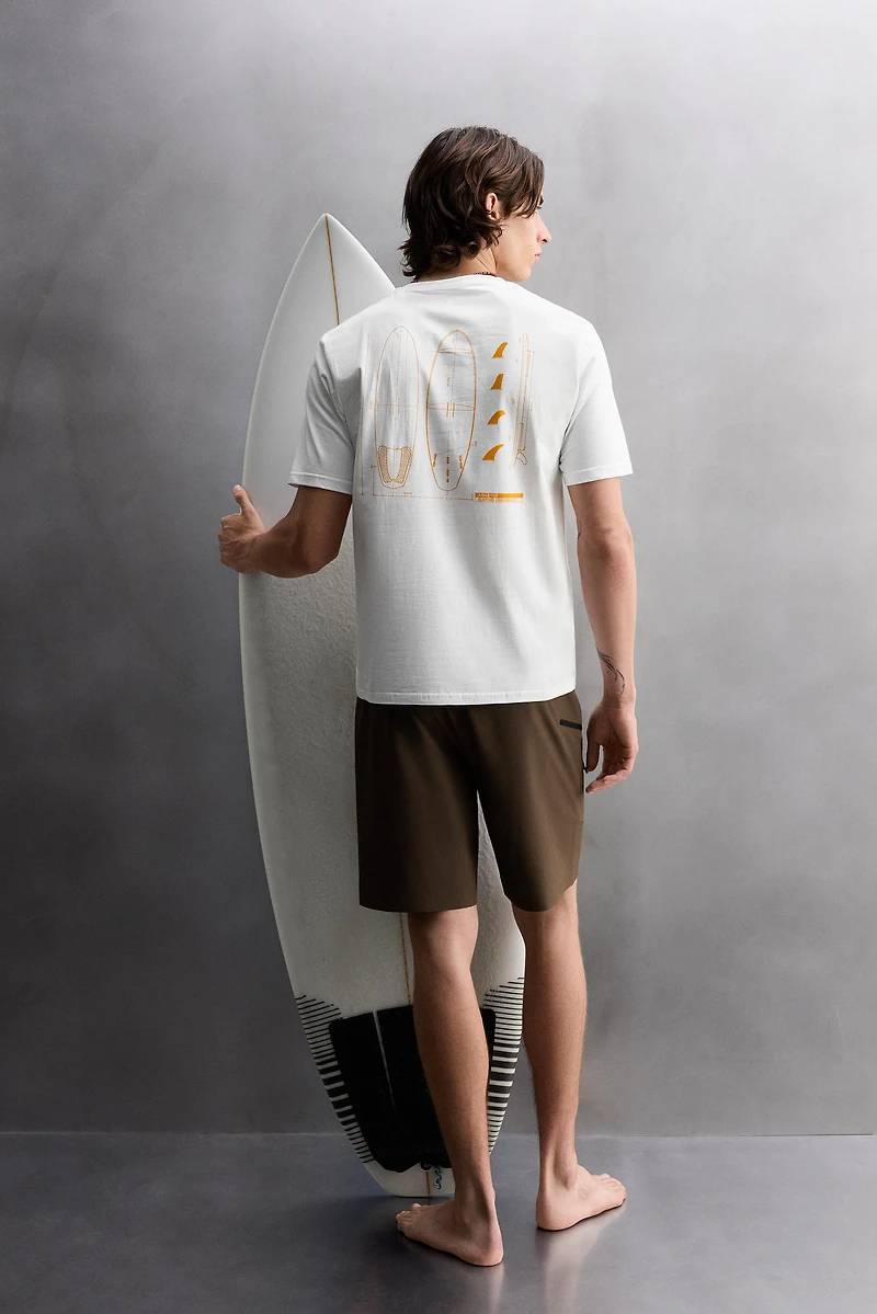 SURFBOARD PRINT T-SHIRT