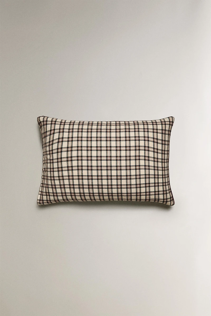 CHILDREN’S CHECK FLANNEL CHRISTMAS PILLOWCASE