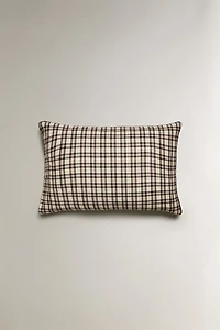 CHILDREN’S CHECK FLANNEL CHRISTMAS PILLOWCASE