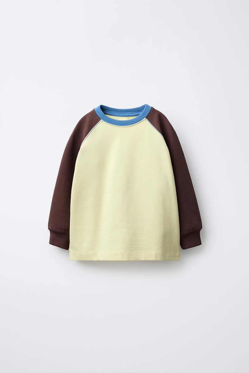 T-SHIRT MANCHES RAGLAN CONTRASTE