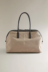 CANVAS LEATHER WEEKENDER BAG