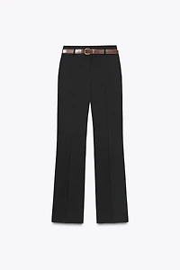 BELTED STRAIGHT LEG PANTS