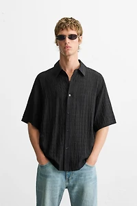 TEXTURED PLAID SHIRT