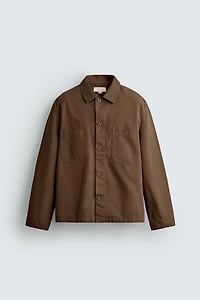 REGULAR FIT CANVAS OVERSHIRT