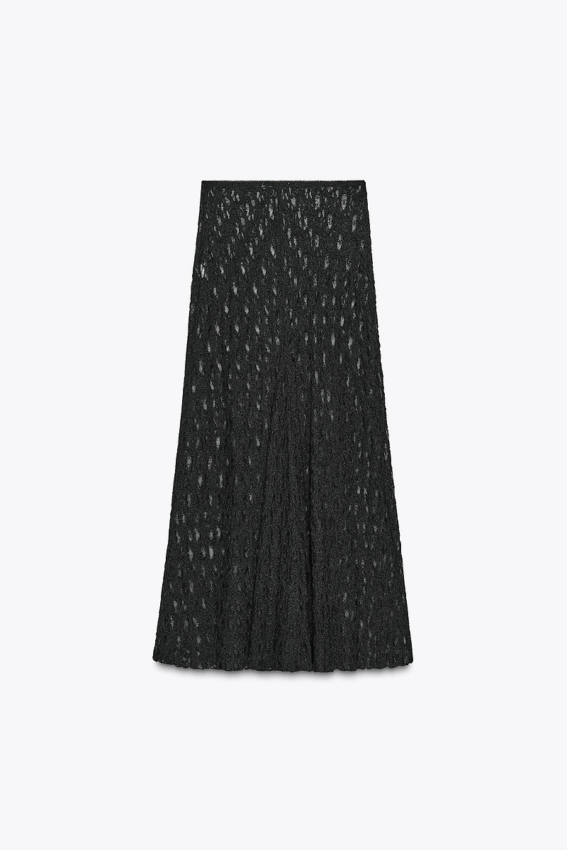 A-LINE LONG LACE SKIRT