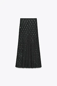 A-LINE LONG LACE SKIRT