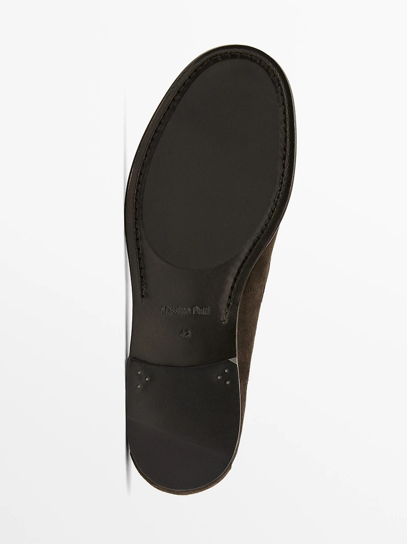 Split leather loafers