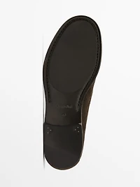 Split leather loafers
