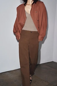 ZW COLLECTION LINEN BLEND BOMBER