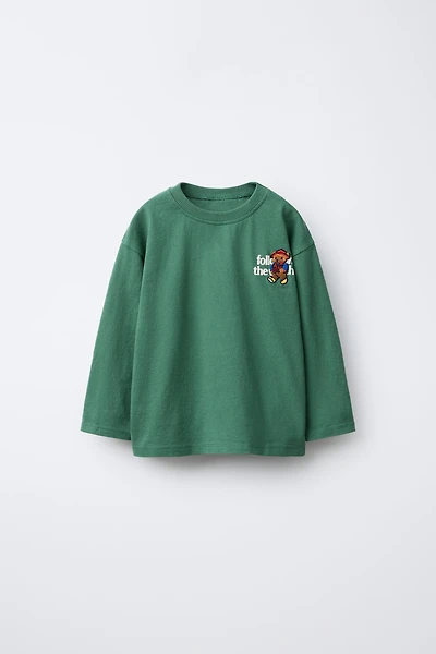 EMBROIDERED BEAR T-SHIRT